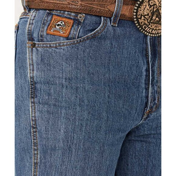 Cinch Up Denim Bronze-Label Medium Wash Slim Fit Tapered Leg 5-Pocket Jean 38x36 - Picture 3 of 13